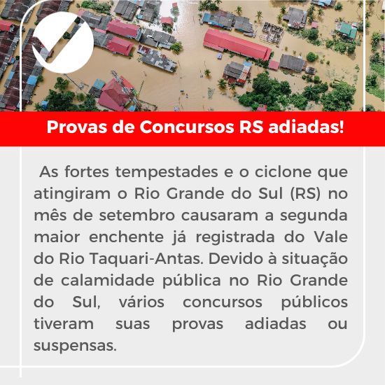 Leia mais sobre o artigo Provas de Concursos no RS Adiadas e Suspensas: Confira as Novas Datas