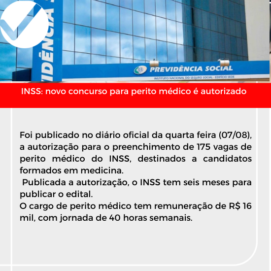 Leia mais sobre o artigo INSS: novo concurso para perito médico é autorizado